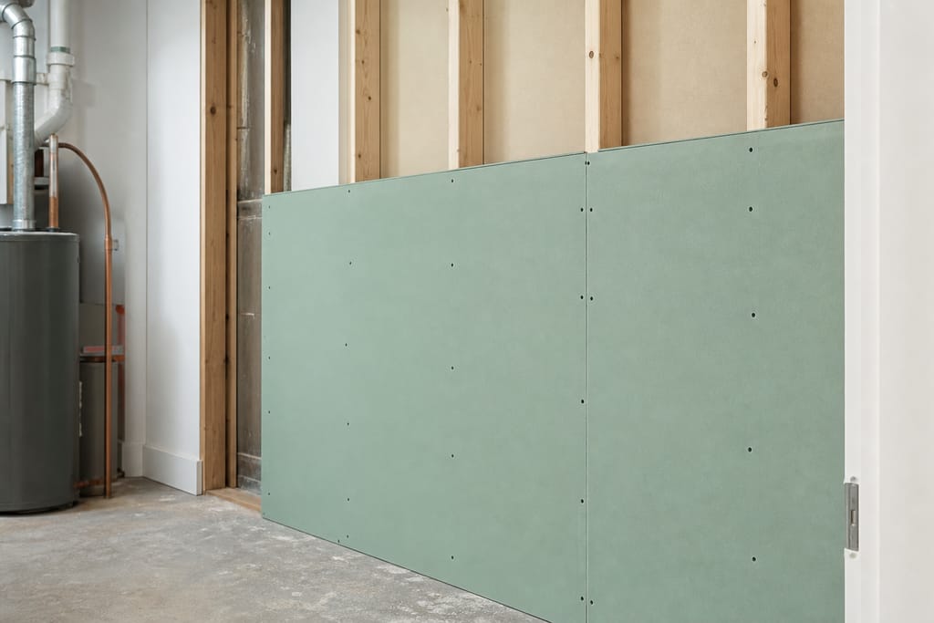 Moisture-resistant green board photo